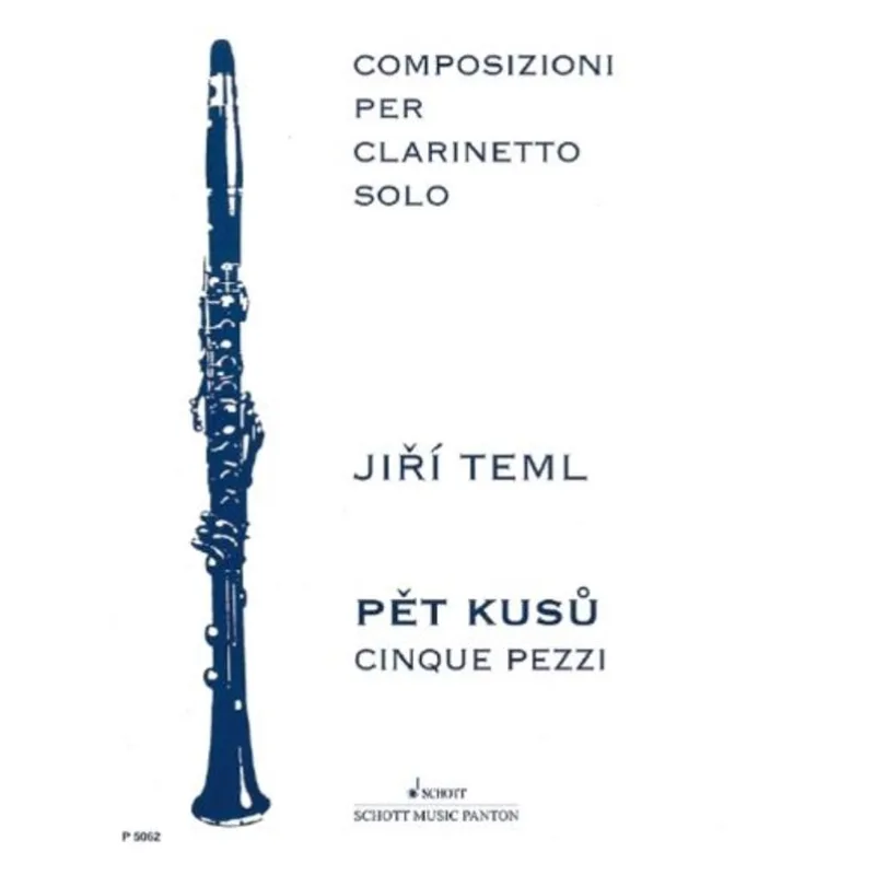 Schott Music Panton Pět skladeb pro sólový klarinet