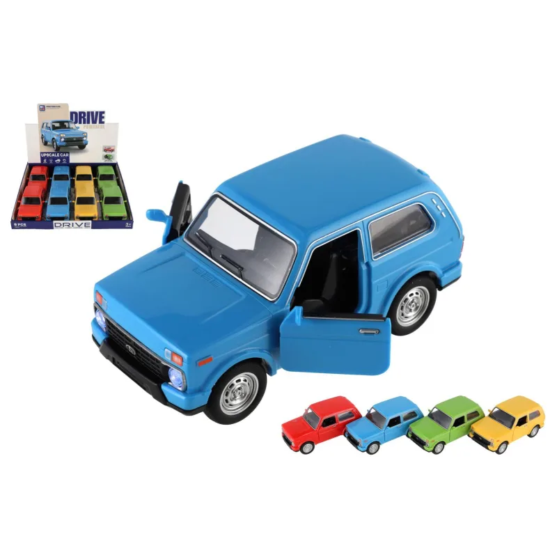 Teddies Auto plast 8x15cm na zotrvačník na batérie so zvukom so svetlom 4 farby