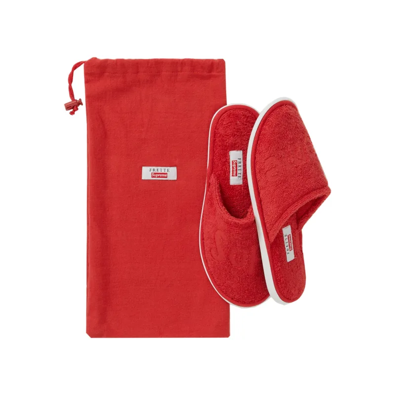 Supreme Frette Terry Slippers Red (SS19) - OS