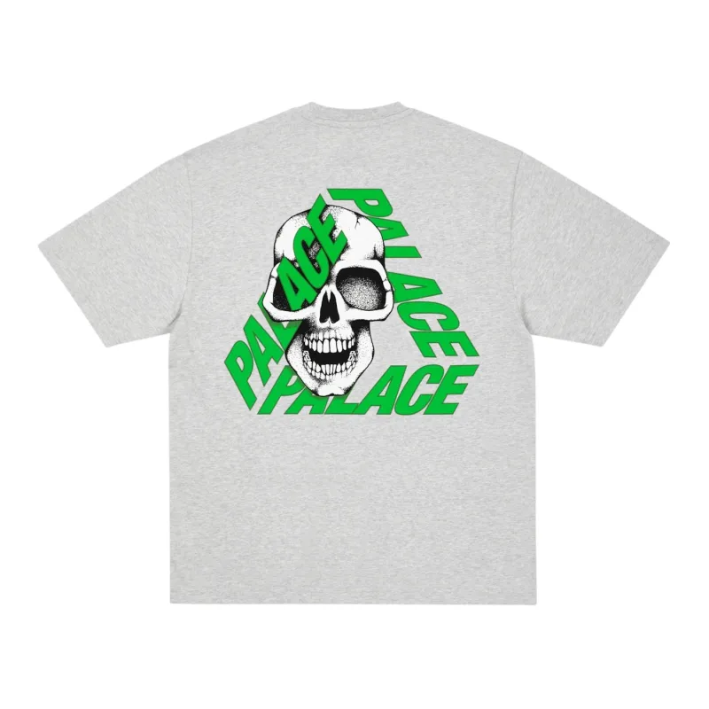 Palace P3 Skull T-shirt Grey Marl - L