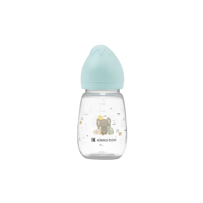 KikkaBoo Dojčenská fľaša 260ml 3m+ Savanna Mint