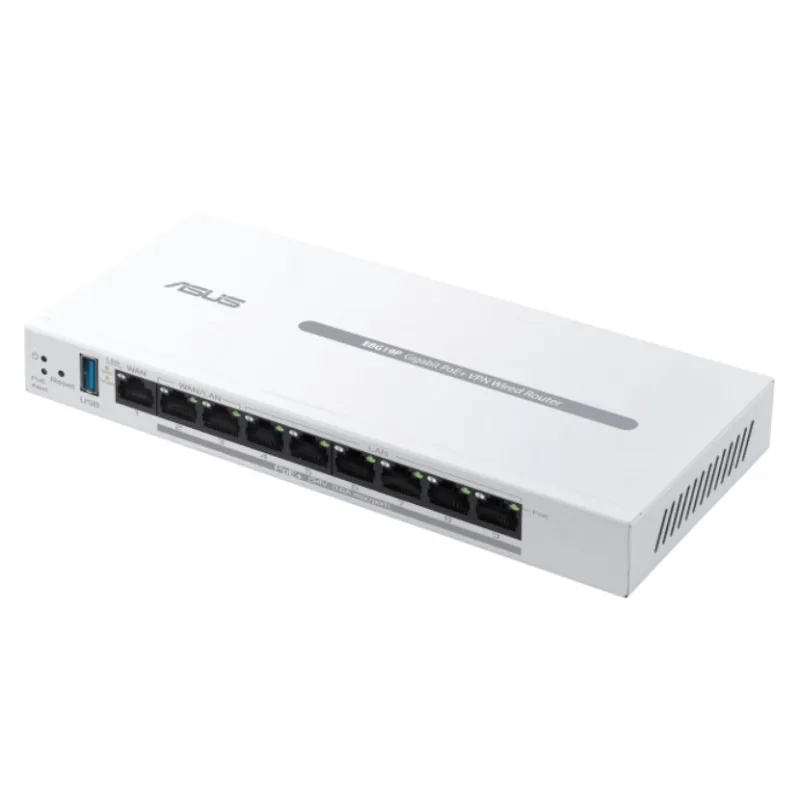 ASUS ExpertWiFi EBG19P Gigabit PoE+ VPN wired router, 8 PoE+ ports, 123W, Up to 3 WAN ethernet ports + 1 USB WAN