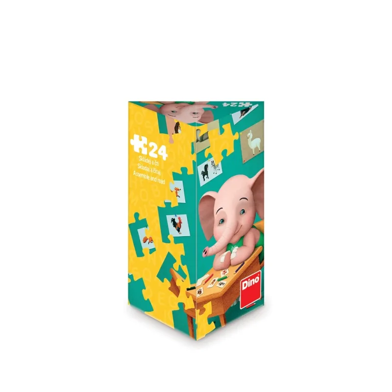 Dino Dino Puzzle triangel Sloník Mio 24 dielikov