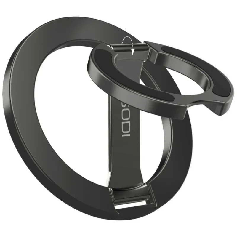 Prsteň SODI ST04 obojstranný magnetický s MagSafe - čierny