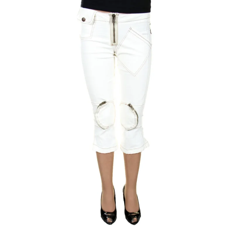 Dámske Nohavice KING'S JEANS - Biela Farba: Biela, Veľkosť: 40