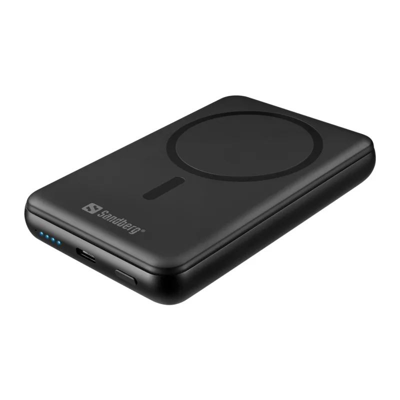 NONAME Sandberg SemiSolidState Magnet Powerbank 10000 mAh PD20W, magnetická powerbanka, černá 421-51