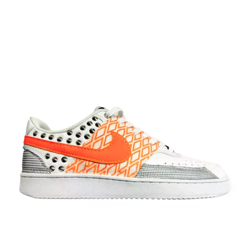 Nike Court Vision Low NN Idaho White Orange Studs - 44.5