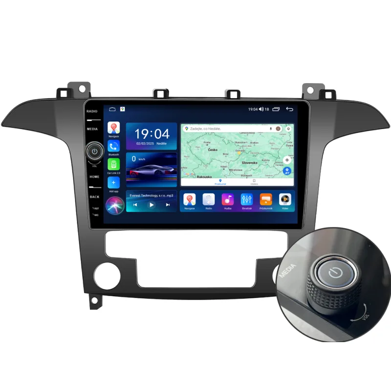 Everest 2DIN autorádio EVE223 Android, Ford S-Max, automatická klimatizace EVE-UN06M/A7112