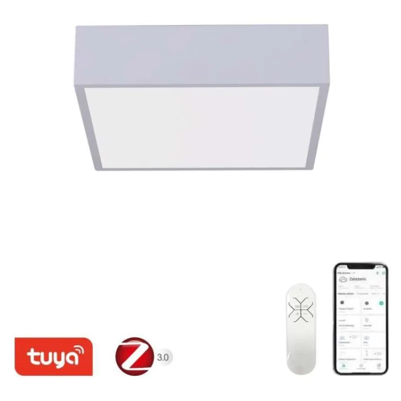 IMMAX NEO CANTO SLIM Smart stropní svítidlo 28x28x7cm 22W 1610lm bílé Zigbee 3.0, TUYA (07238L)