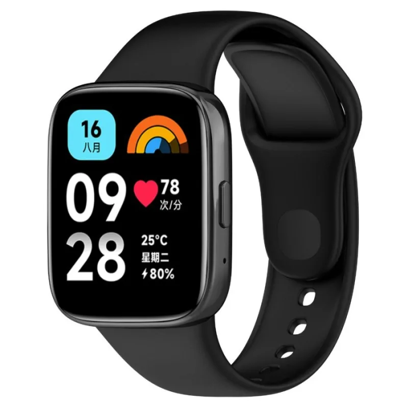 Silikonový řemínek pro Xiaomi Redmi Watch 3 Active - Černý ESES 1530004534
