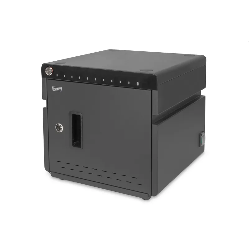 DIGITUS nabíjecí stolní box pro notebooky/tablety, až 10 zařízení do 14", UV-C, USB-C (PD 18W na zařízení)