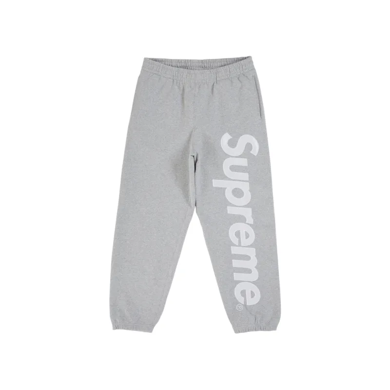 Supreme Satin Applique Sweatpant (SS26) Heather Grey - L