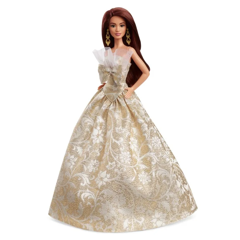 Mattel Barbie Vianočná bábika hnedovláska 2025