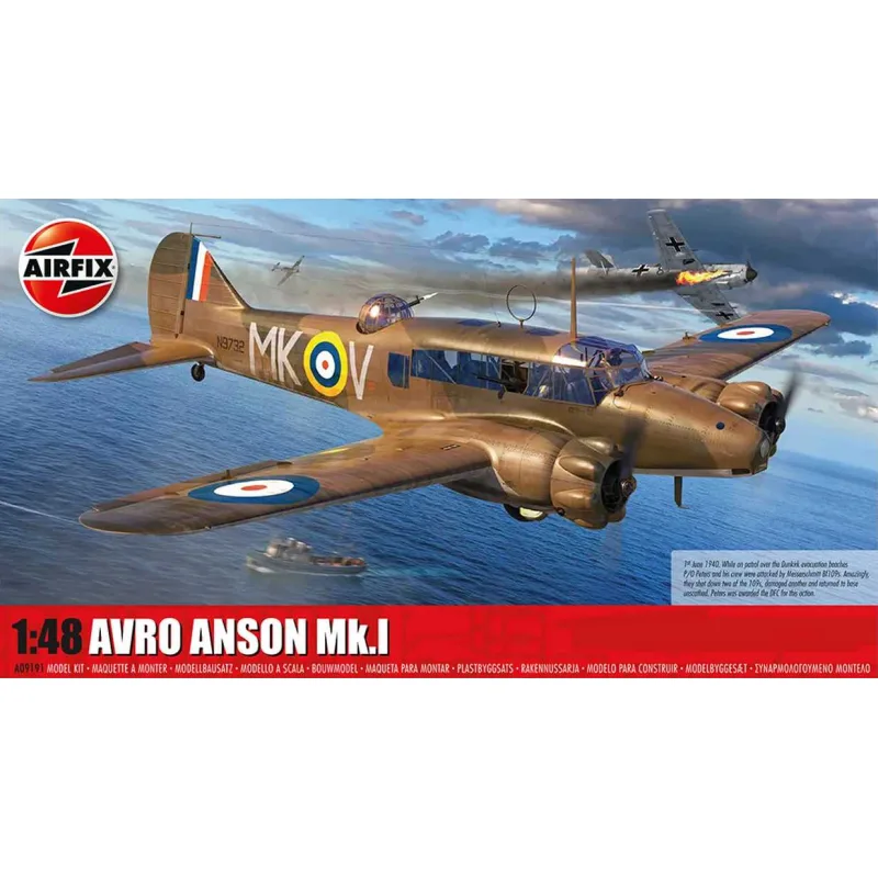 Airfix Classic Kit lietadlo A09191 - Avro Anson Mk.Ja (1:48)