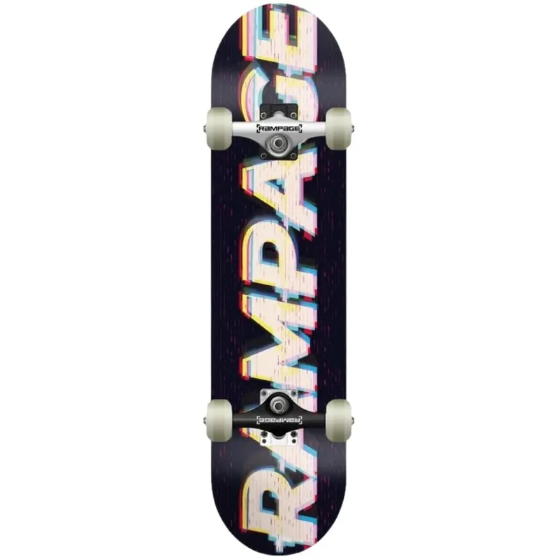 Rampage Glitch Logo Skateboard Komplet (8"|Černá)