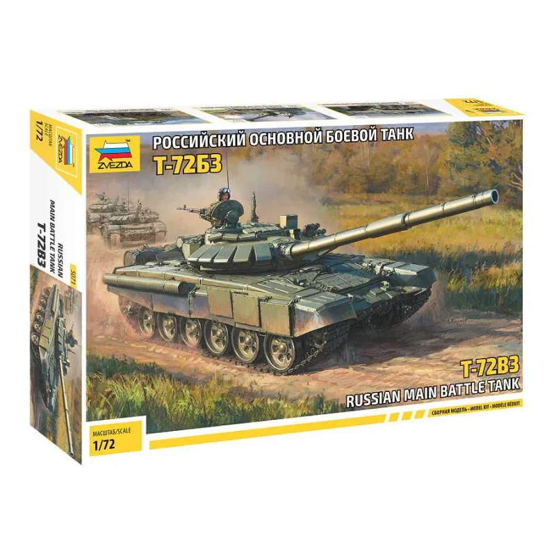 Zvezda Model Kit tank 5071 - T-72 B3 Hlavný bojový tank (1:72)