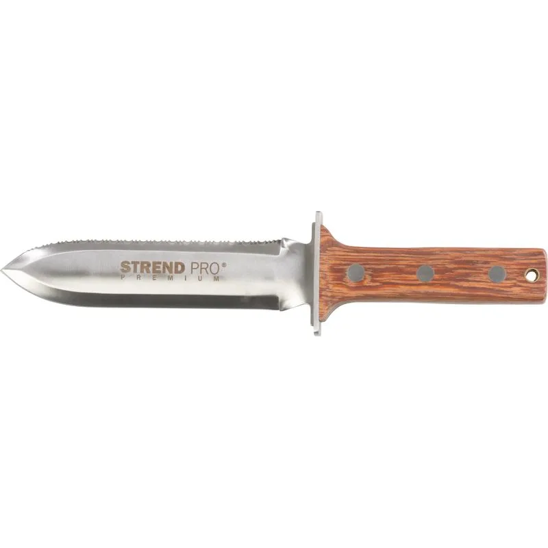Nôž Strend Pro Premium, HORI HORI, záhradný, s púzdrom, drevená rúčka, univerzal