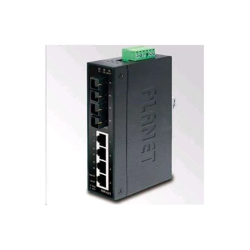Planet ISW-621T Průmyslový Switch 4x 10/100M + 2x 100M MM SC, -40~+75°C, 48VDC, DIN (ISW-621T)