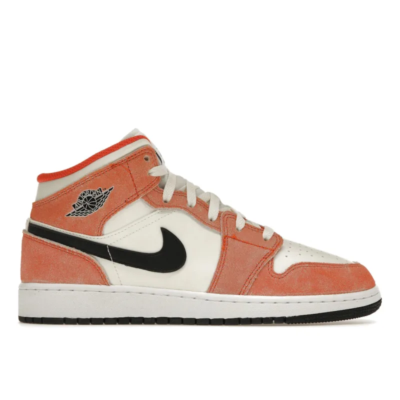 Jordan 1 Mid SE Orange Suede (GS) - 37.5