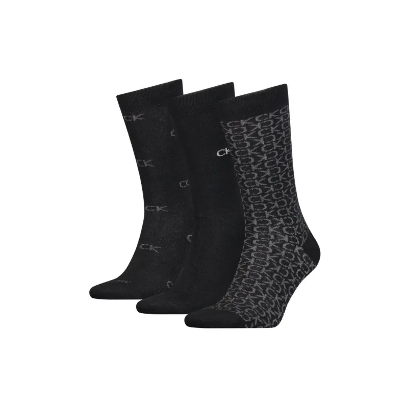 Calvin Klein Socks 3-pack Black Ponožky - OS