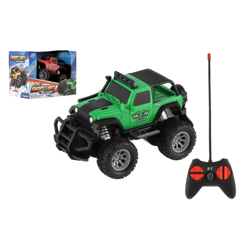Teddies Auto RC Off-Road terénny plast 14cm na batérie 27MHz 2 farby v krabičke 16x12x10cm