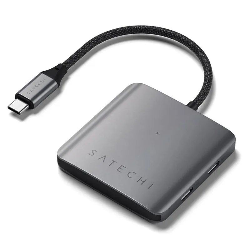 Satechi 4-Port USB-C Hub with Power Delivery - Space Grey