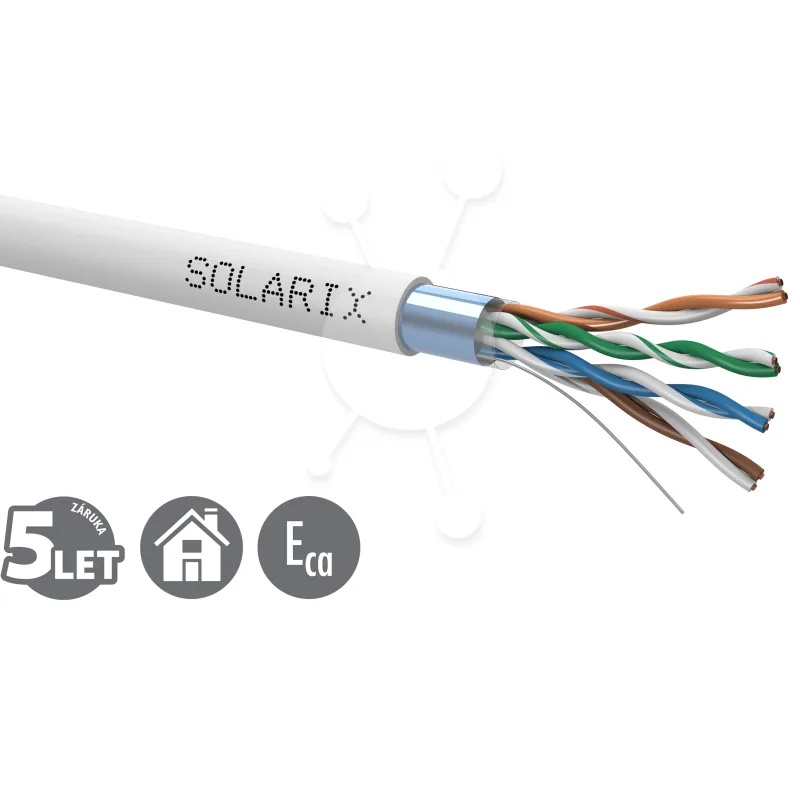 Instalační kabel Solarix CAT5E FTP PVC Eca 305m/box SXKD-5E-FTP-PVC 27655142