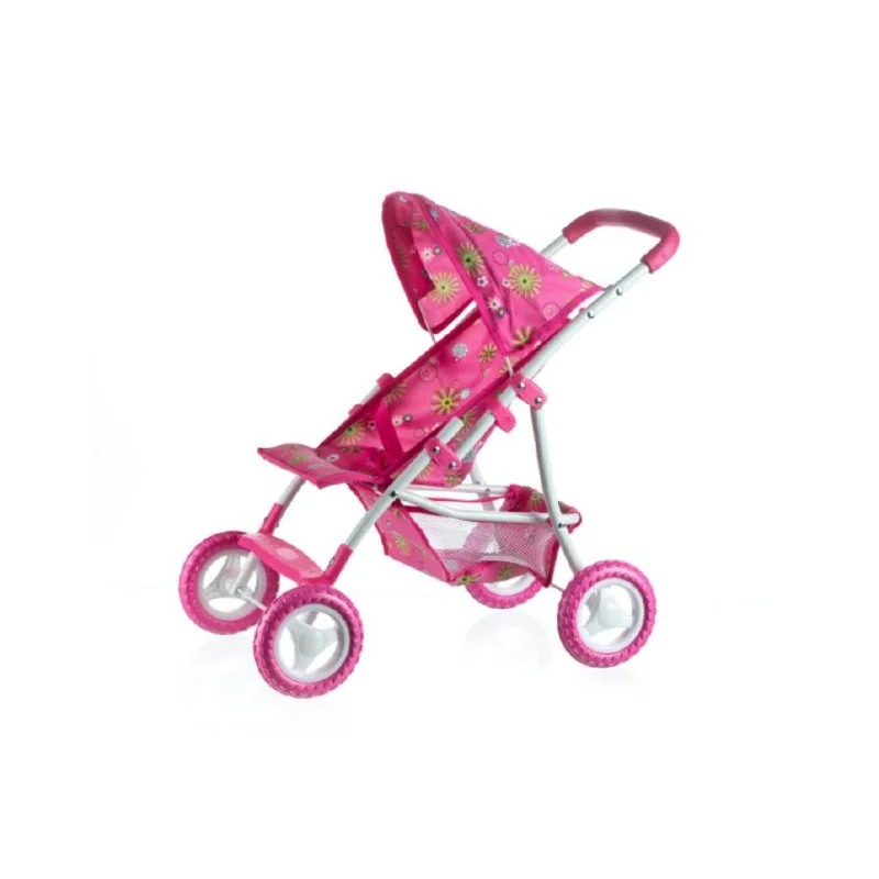 Teddies Kočík pre bábiky športový so strieškou kov/plast 58x36x62,5cm v krabici