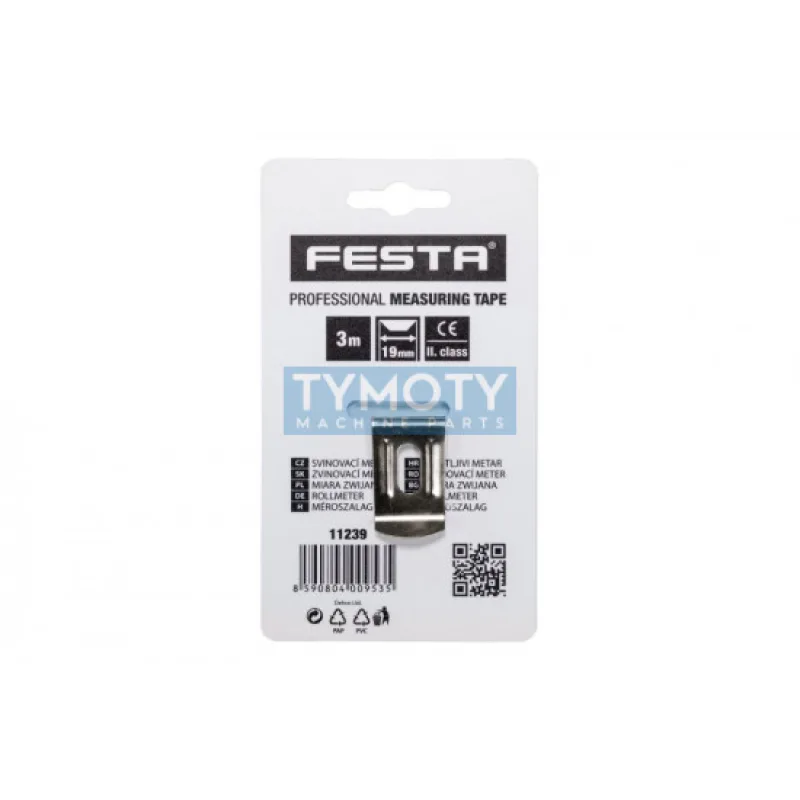 Meter zvinovací 3mx19 mm BIELÝ, FESTA 11239