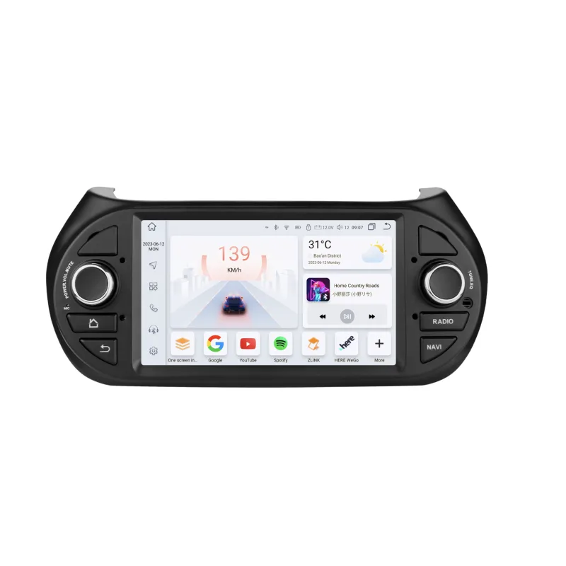 HIZPO FTFRN7001 Autorádio 7" Android pro Fiat Fiorino / Citroen Nemo / Peugeot Bipper Výkonnostní varianta: 4SFTFRN7001P (4+32GB) CHR4SFTFRN7001P
