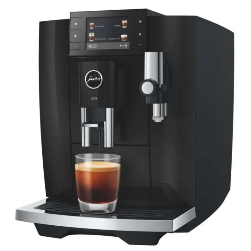 JURA E8 Piano Black automatický kávovar, 27 nápojů, Hot/Light Brew, Sweet Foam, P.A.G.2, One-Touch (15745)