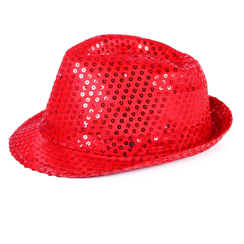 Rappa Klobúk disco červený s LED svetlom pre dospelých