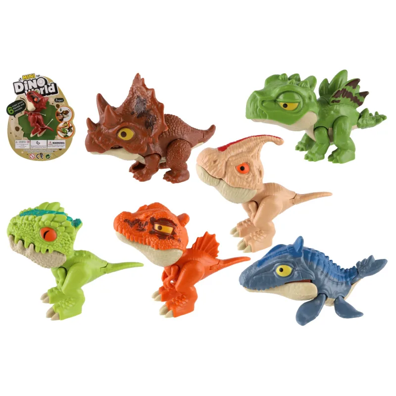 Teddies Dinosaurus hryzací plast 8cm mix druhov