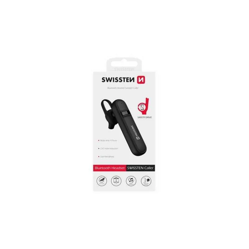 SWISSTEN BLUETOOTH HEADSET CALLER CERNÝ (51104100)