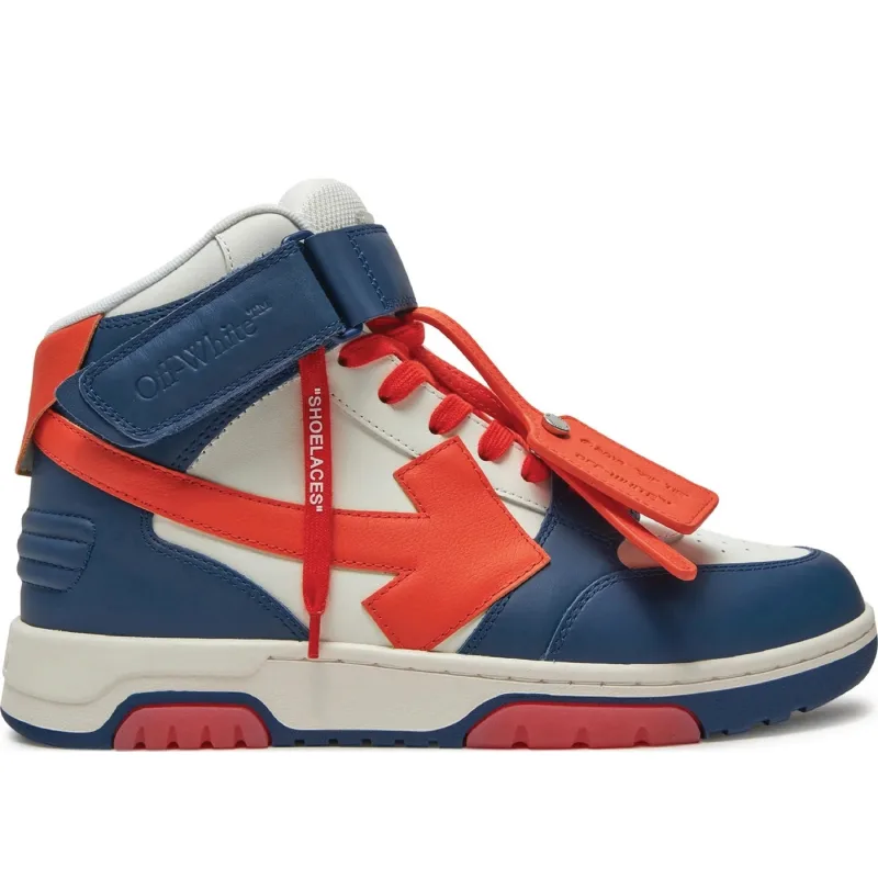 Off White Out Of Office Mid Top White Blue - 41