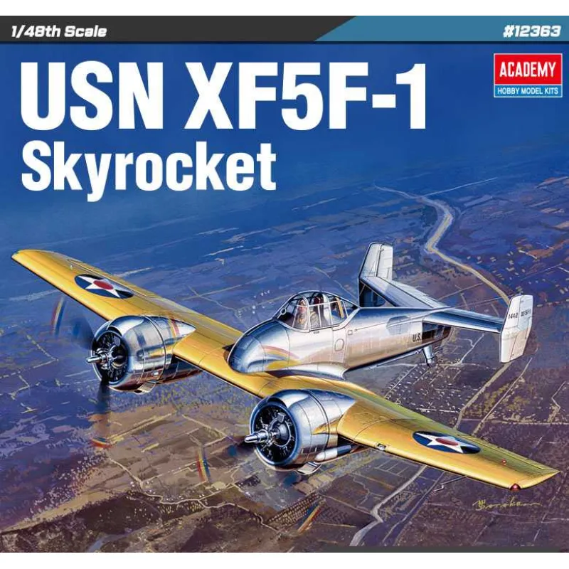 Academy Model Kit lietadlo 12363 - USN XF5F-1 Skyrocket (1:48)