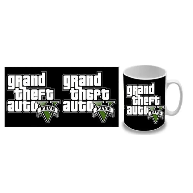 Grand Theft Auto 5 (GTA 5) - Logo Black (hrnček)