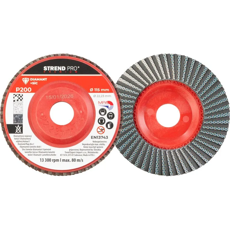Kotúč Strend Pro 115 x 22 mm, brúsny, P200