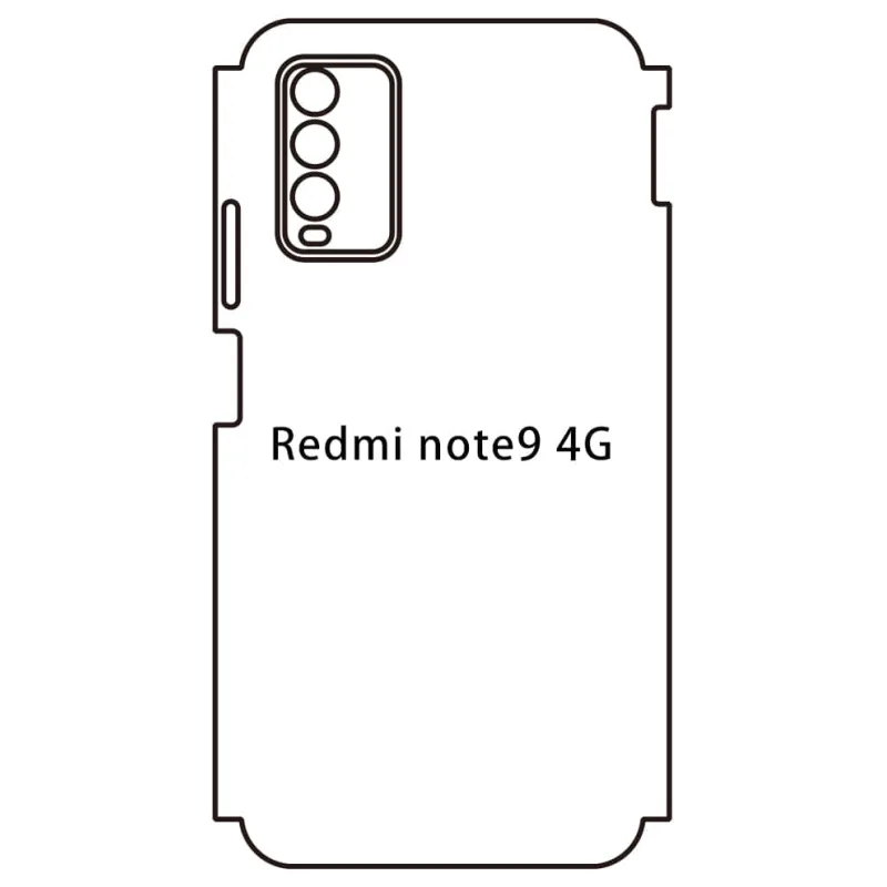 Sunshine Xiaomi Redmi Note 9 4G Zadná Hydrogél ochranná fólia Strih: Zadná časť a rám 5, Typ fólie: Číra