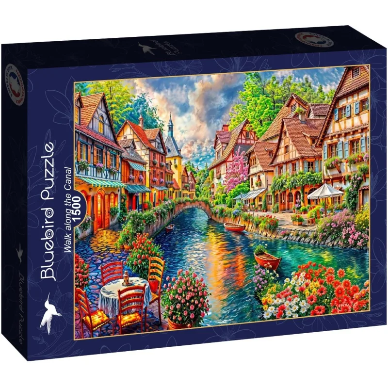 Puzzle Bluebird 1500 dielikov Prechádzka okolo kanála