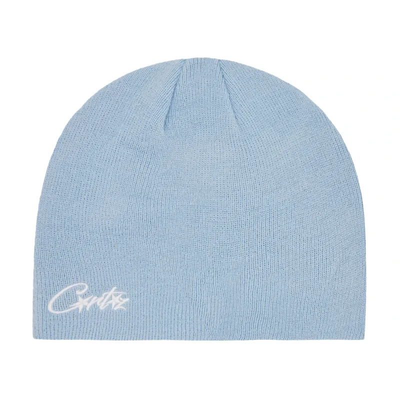 Corteiz Micro Allstarz Skully Beanie Baby Blue - OS