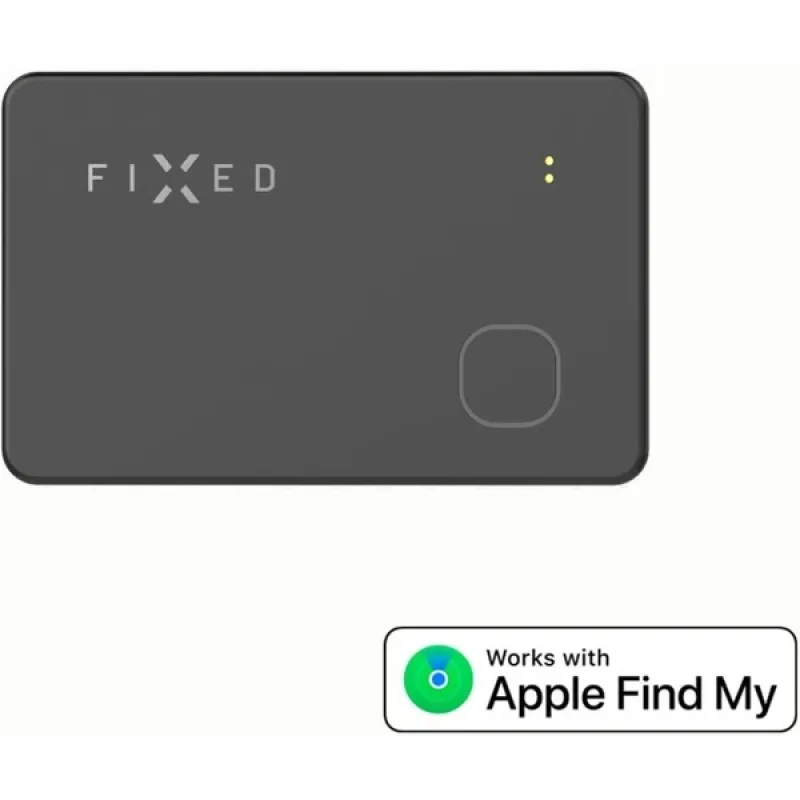 Fixed Tag Card Smart Tracker s podporou Find My, bezdrôtové nabíjanie, čierny
