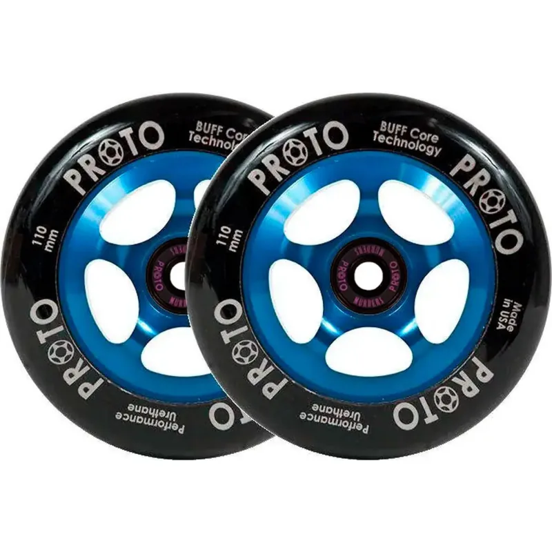 Kolieska Proto Spoked Sliders Black On Blue 110 mm 2 ks