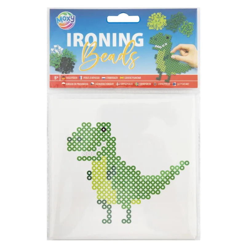 Rappa Zažehľovacie korálky 15x15 cm Dinosaurus