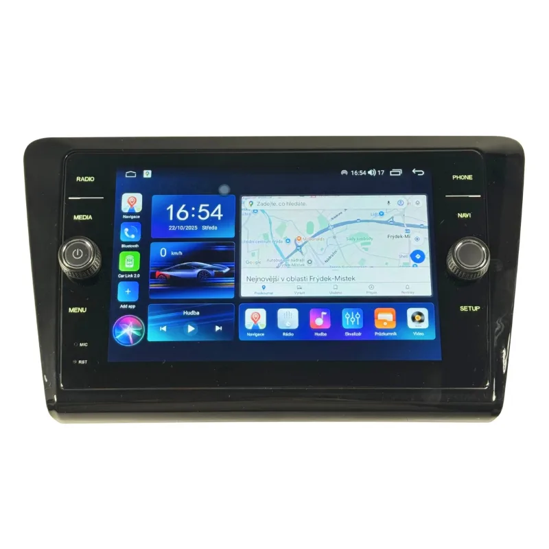 Radionyx 2DIN autorádio RDX003 Android Škoda Rapid / lesklý rámeček CHRRDX003