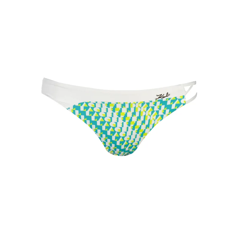 Dámske Plavky KARL LAGERFELD BEACHWEAR spodný diel - Zelená Farba: Zelená, Veľkosť: XS