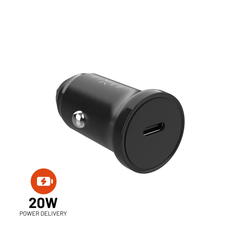 Autonabíječka FIXED s USB-C výstupem, PD, 20W FIXCC20N-C-BK