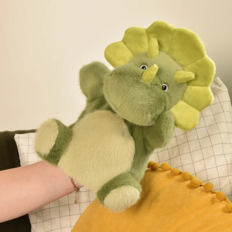 Doudou et Compagnie Paris Doudou Histoire d'Ours Plyšová maňuška Dinosaurus zelený 24 cm