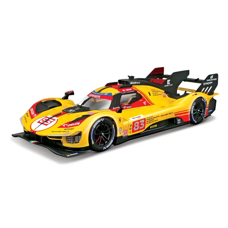 Bburago - RACING, FERRARI 499P, žltá, 1:18