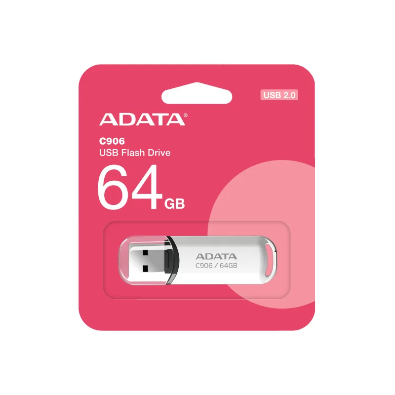 ADATA C906/64GB/USB 2.0/USB-A/Bílá AC906-64G-RWH